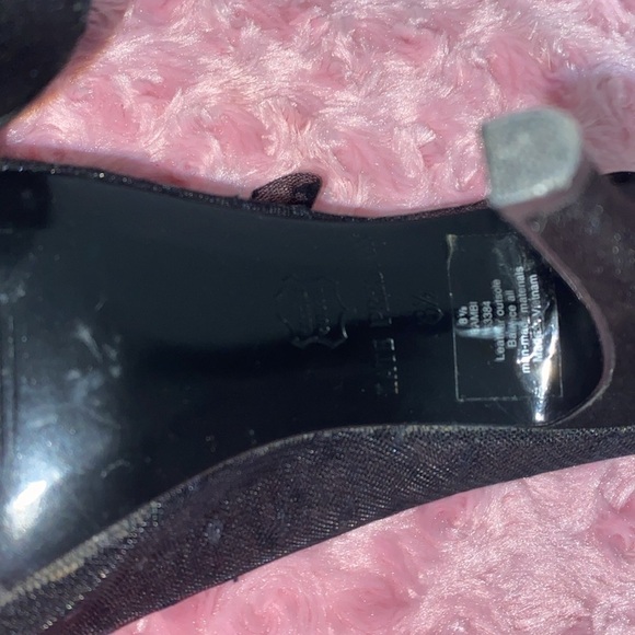 KATE PRESTON SHEER BLACK LACE PEEP TOE STILET HEELS size 8.5 - Picture 6 of 8